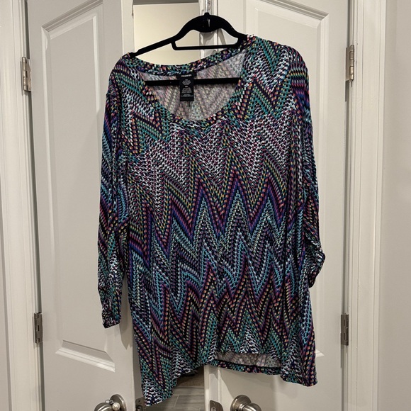 Premise Tops - Premise Colorful Zigzag Pattern Blouse